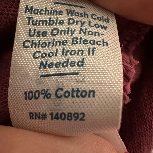 Marine Layer Deep Red Crew Neck Long Sleeve Tee Shirt - Picture 5 of 6